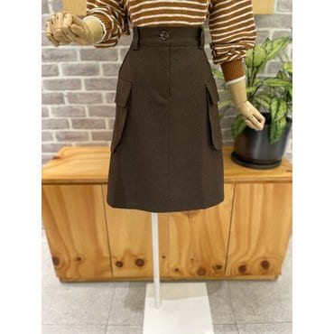 레코브 아웃포켓 A라인미디스커트(LC61D9SK533X)
