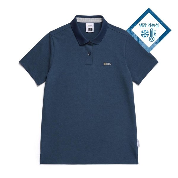 [여주점] N252WPL020 여성 카리디 베이직핏 피케 반팔 티셔츠 TURQUOISE