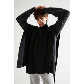 Cashmere Cape Vest (Charcoal)_D5VAW24202GYD