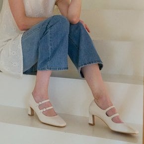 [최초가 89,000] 더블 스트랩 힐 펌프스 S24F406iv_ivory