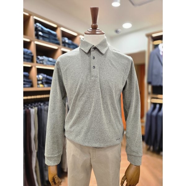 [여주점] 코오롱 브렌우드 남성 기모 솔리드 폴로넥 티셔츠 BRTAW25411GYX