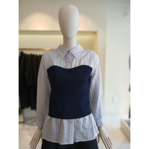 [여주점] 씨씨콜렉트 뷔스티에스트라이프셔츠 E261psc121