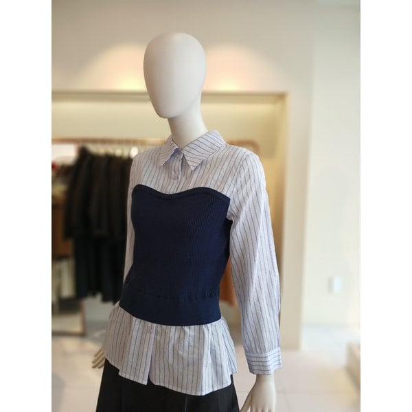 [여주점] 씨씨콜렉트 뷔스티에스트라이프셔츠 E261psc121