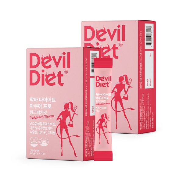 아쿠아 프로 핑크피치맛 가르시니아 식이섬유 비타민 10g x 14포 2박스