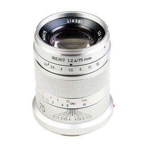 KIPON 단초점 렌즈 IBERIT (이베릿트) 75mm f2.4 라이카 SL 마운트 Frosted Silver(광택 실버)