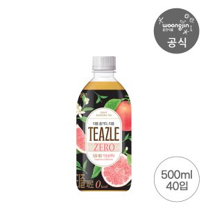 웅진식품 티즐 제로 자몽블랙티 500ml 20+20펫 (총2박스)