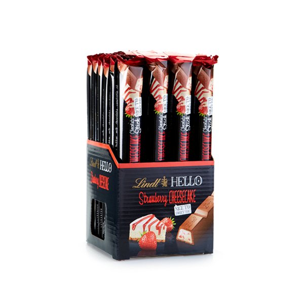 [해외직구] 린트 초콜릿 스틱 스트로베리 치즈케익 Lindt HELLO Chocolate Stick 1.4 oz 24개 ...