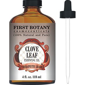 [해외직구] First Botany Clove Leaf Essential Oil 천연 테라피 정향 잎 오일 4fl oz