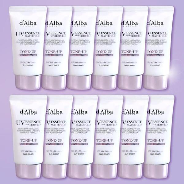 확대된 대표 달바 워터풀 퍼플 톤업 선크림 비건 물광 50ml x 12개(1)