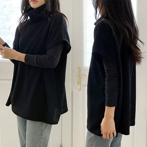 위쉬몰 NO 골지하이넥폴라조끼 K445H409  빅사이즈_P374166731