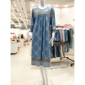 와코루 [부산점] 폴리 50D스판 기하학나염 원피스(WGN370W BU)