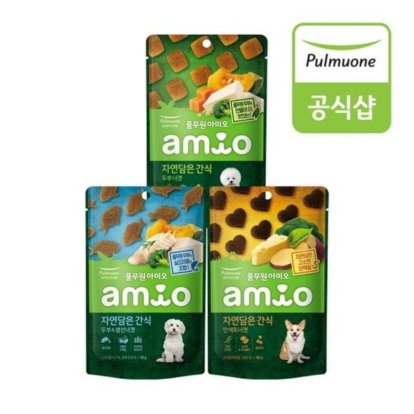 [풀무원아미오] 자연담은간식 두부너겟,인섹트 골라담기 (80gX6개) / 강아지간식