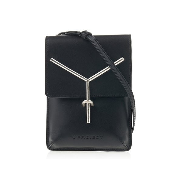 [Y프로젝트] 남성 Y로고 미니 크로스백 WBAG15S23S27 BLACK SILVER (스크래치)