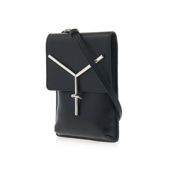 [Y프로젝트] 남성 Y로고 미니 크로스백 WBAG15S23S27 BLACK SILVER (스크래치)