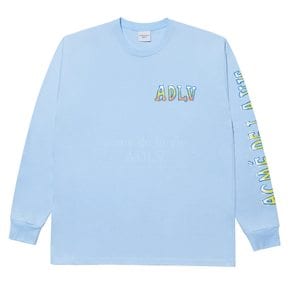 CRAYON LOGO LONG SLEEVE T-SHIRT SKYBLUE - 크레용 로고 긴팔