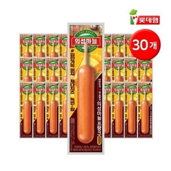 롯데푸드 롯데 의성마늘 프랑크 녹찐 치즈 햄꼬지 65g 30개