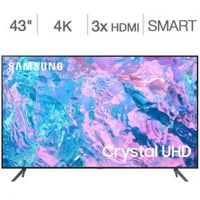 [해외직구] 삼성 43인치 4K UHD LED LCD TV UN43CU7000