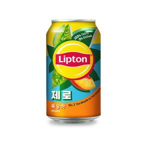 립톤 제로 아이스티 복숭아 355ml x 24캔 / 복숭아아이스티 음료 제로음료 제로칼로리