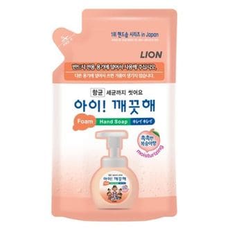 제이큐 라이온 아이깨끗해 핸드워시 복숭아향 리필 200ml X ( 2매입 )