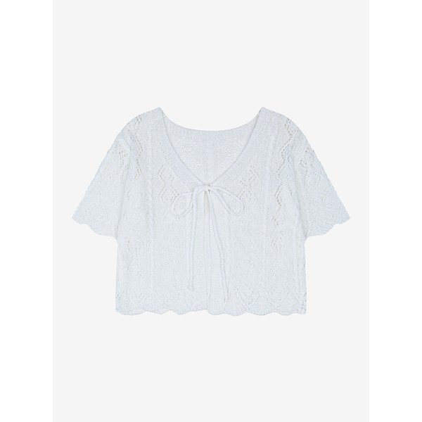 펀칭 리본 니트 가디건 (TMCCE2988)