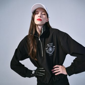 Mardi Mercredi Actif [마르디메크르디악티프]WINDBREAKER HIGH-NECK ZIPUP CHAMPION CUP ACTIF_BLACK IVORY