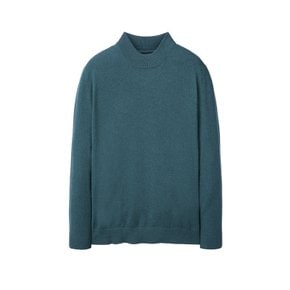 [23FW] [Premium Cashmere] 터콰이즈블루 캐시미어100 모크 JNSW3D203T3