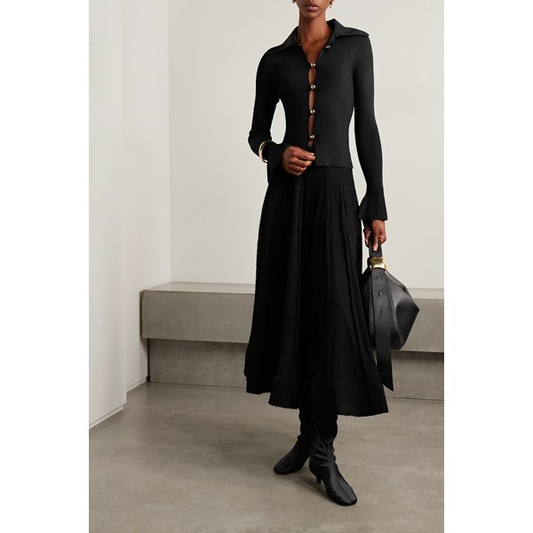 골드톤 버튼 리브 니트 가디건 46376663162953064