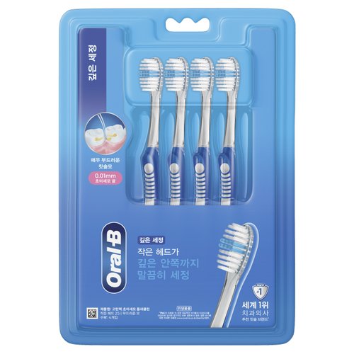 오랄비 깊은세정 고탄력 초미세모 틈새 케어 4입