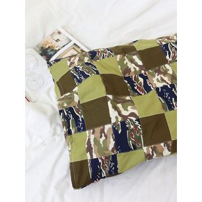 카키 패치워크 베개커버(40x60/50x70)