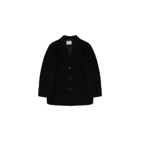 WOOL HALF COAT BLACK