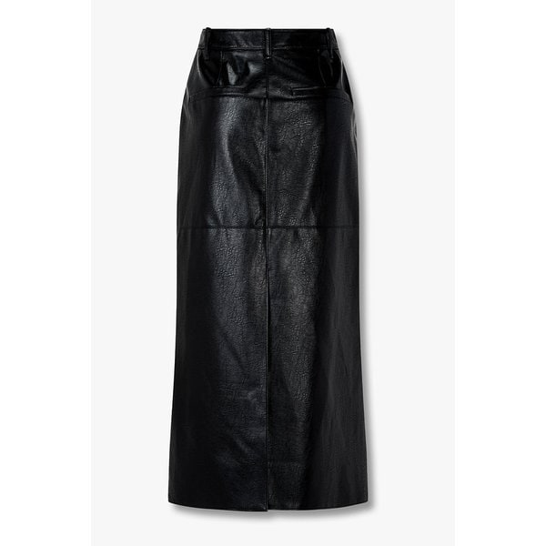 [리오더] 신세틱 레더 H라인 롱 스커트 7125435100299