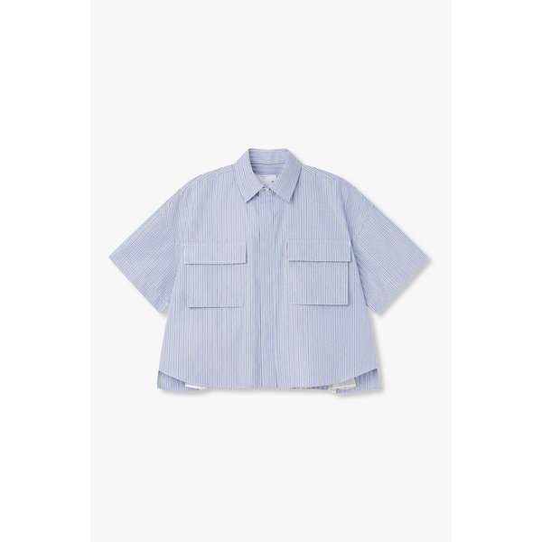 [CLASSICS]여성 플리츠 코튼 포플린 셔츠(블루) 6416140101000