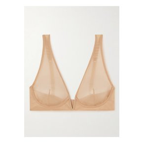 시크 메쉬 플런지 언더와이어 소프트컵 브라 누드 1647597329943075
