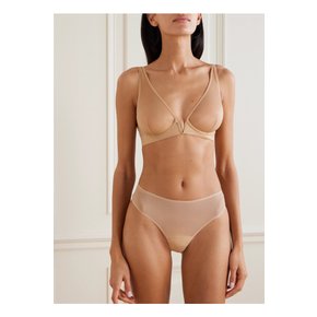 시크 메쉬 플런지 언더와이어 소프트컵 브라 누드 1647597329943075