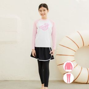여아동 나그랑 래쉬가드 레이어드 워터레깅스 세트 BEG X604P+BEG X607K_P363056735