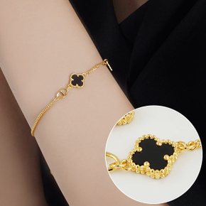 크로바 (오닉스or자개 택1) 24k 순금팔찌 3.75g
