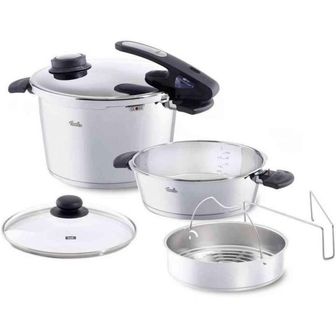  일본 휘슬러 압력솥 Fissler Vitavit Edition Design 4.2クォート 스킬렛 8.5쿼트 6개 세트 1709