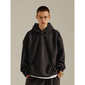 Overfit Fleece Hood Charcoal