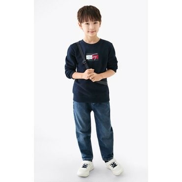 타미힐피거키즈 25년 F/W      T42F6PEP050BT2       슬리가 데님 밴딩 팬츠