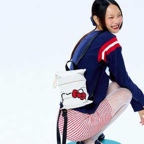 [헬로키티 50주년 2024년 한정판] Lucky Pleats Knit Backpack XS 50th Hello Kitty Vanilla