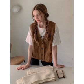 V-neck Mohair Knit Vest (4colors) VKNIT_011