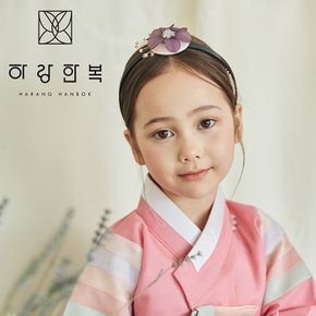 머리띠 유리꽃-보라