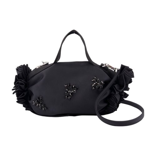 [해외배송] 26 F/W 미니 더블 리본 ROSETTE 지갑 시모네 ROCHA 나일론 블랙 B0732175195