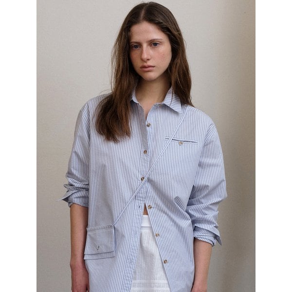 HAZEL STRIPE SHIRT [BLUE]