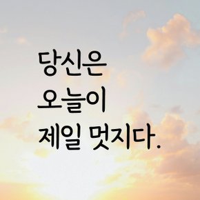 디자인황소 감성문구 레터링 스티커 명언 좋은글귀 08 당신은오늘이제일멋지다