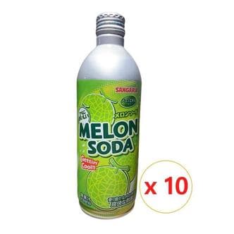  산가리아 메론 소다 음료 탄산 500ml x 10개 / 메론주스 과일향