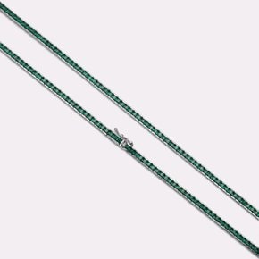 MOMO Green Emerald Tennis Bracelet SSKA103BWG160