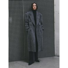 ALPACA DOUBLE-BREASTED COAT (CHARCOAL)