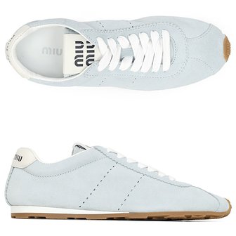미우미우 [부산점] 미세하자/미우미우 25FW 스카이블루 플룸 스웨이드 스니커즈 5E114E 054 F0012