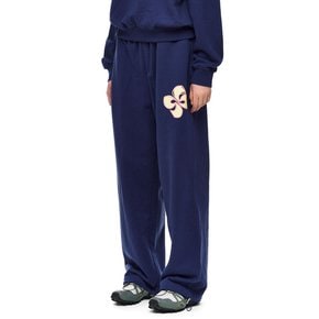 CORSAGE LOGO SWEAT PANTS / purple